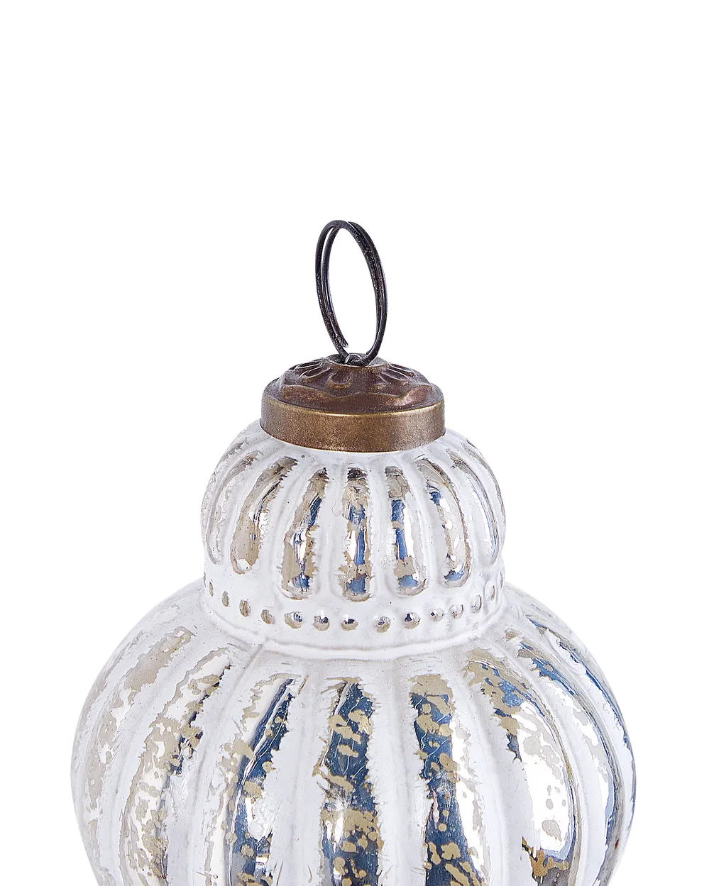 Set of 6 Baubles CREMEUX Glass Silver_899757