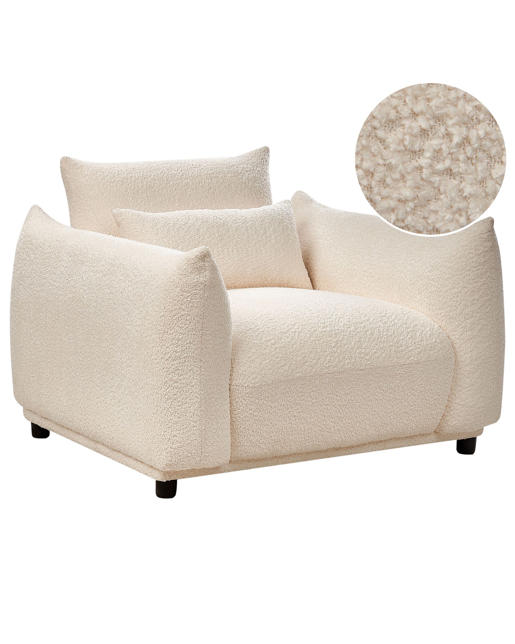 Boucle Armchair White JAMSA_927710