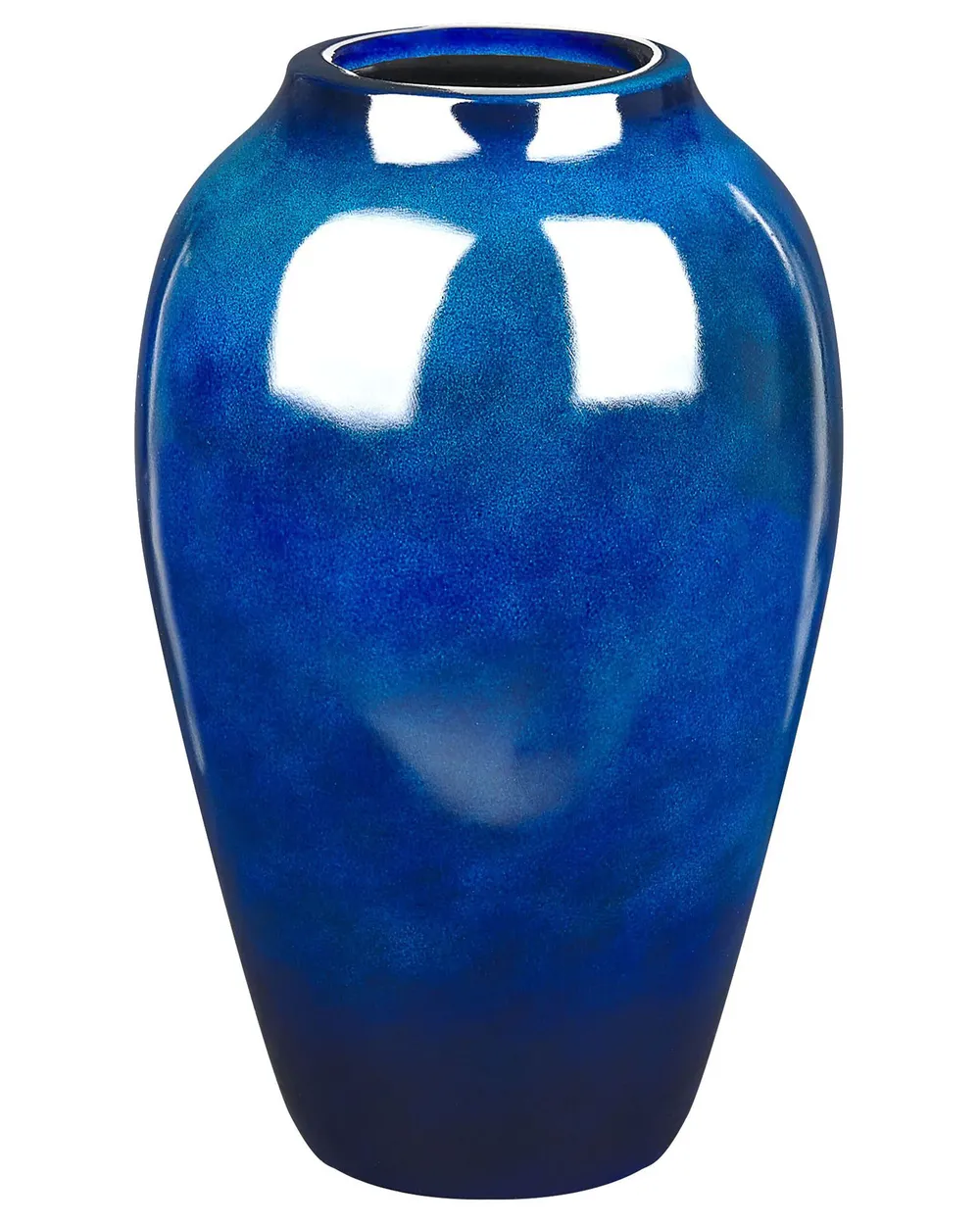 Vase à fleurs OCANA 37 cm Céramique Bleu foncé
