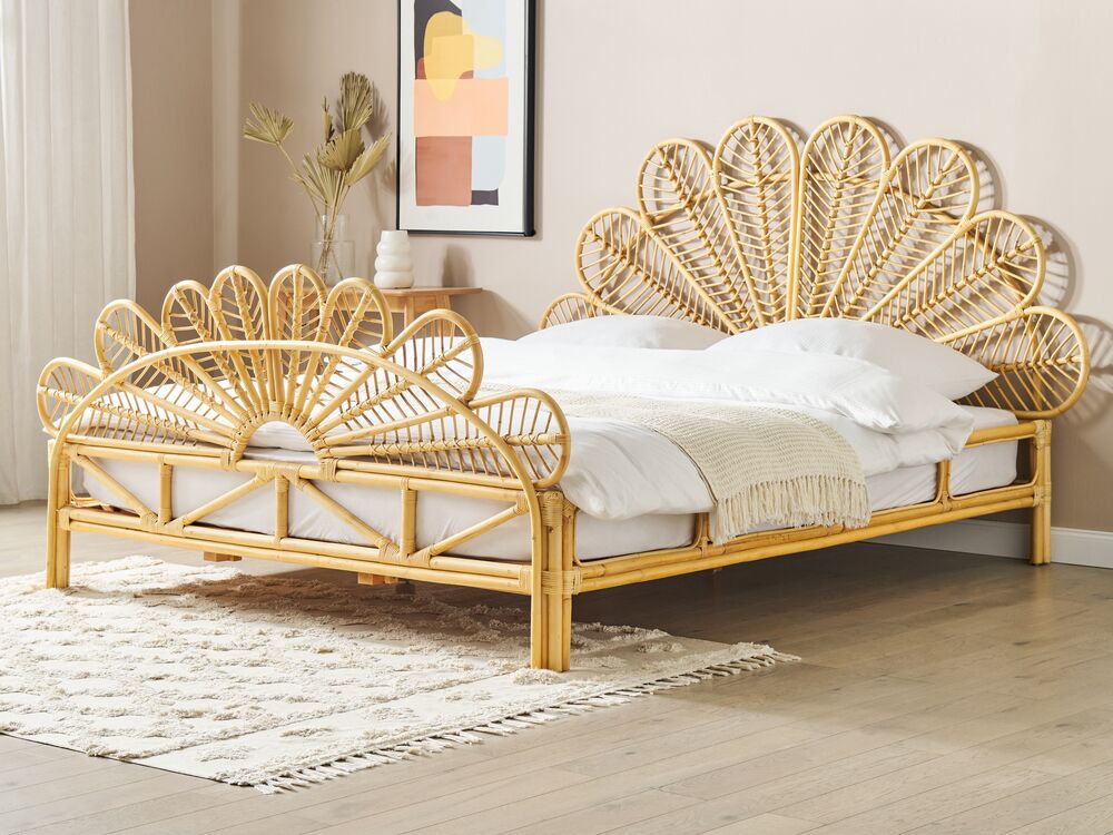 Super king headboard rattan discount