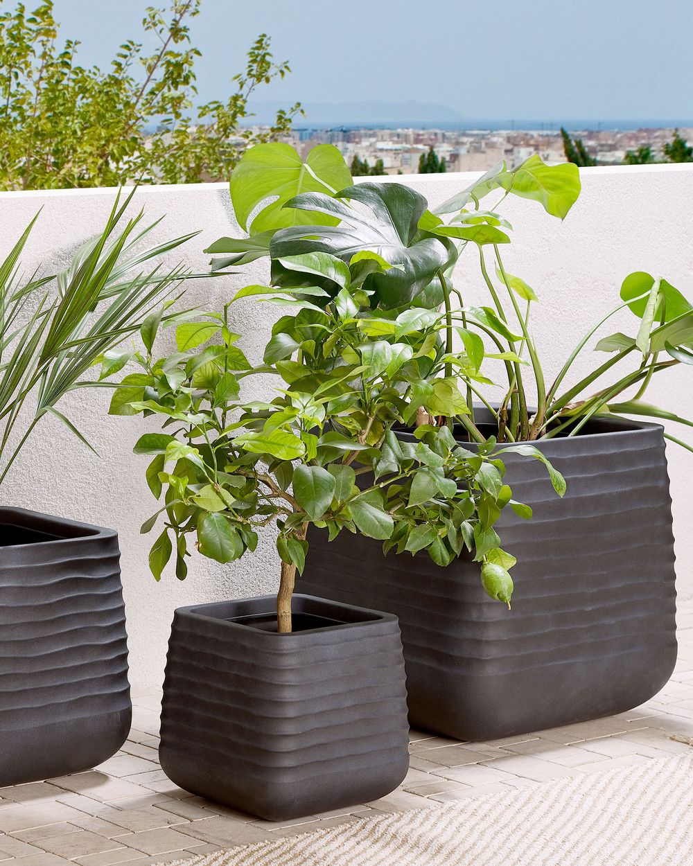 Vaso per piante PARIKIA 50 cm Nero