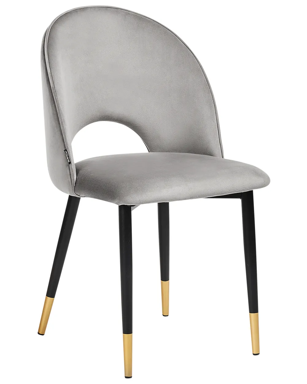 Set di 2 sedie da pranzo MAGALIA Velluto Grigio_767841