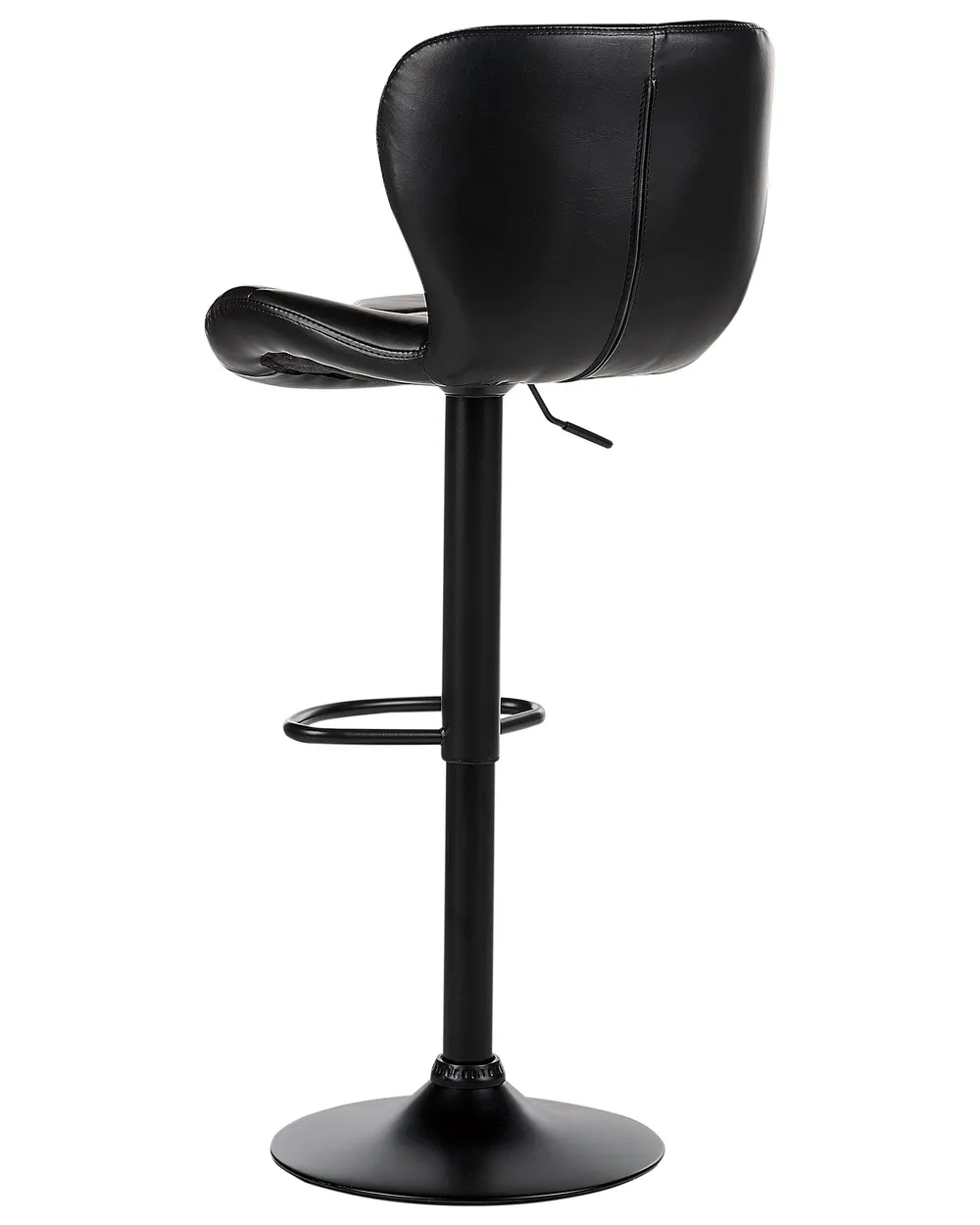 Set of 2 Bar Chairs VALETTA Swivel Faux Leather Black_894650