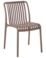 Set of 4 Garden Chairs ARICCIA Brown_1051433