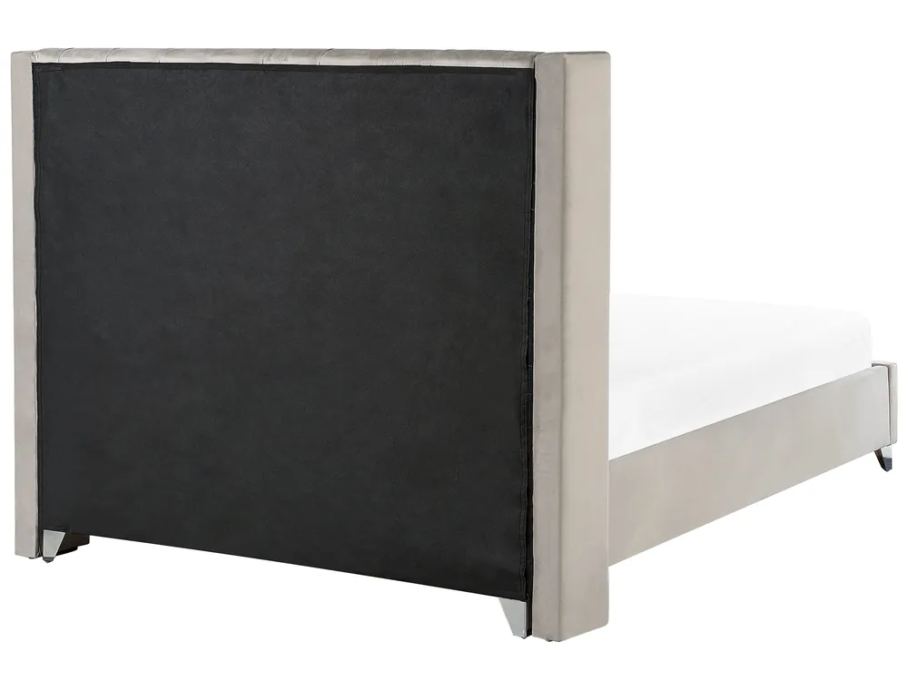 Bed Velvet LUBBON 180 x 200 cm (EU Super King) Light Grey_832440