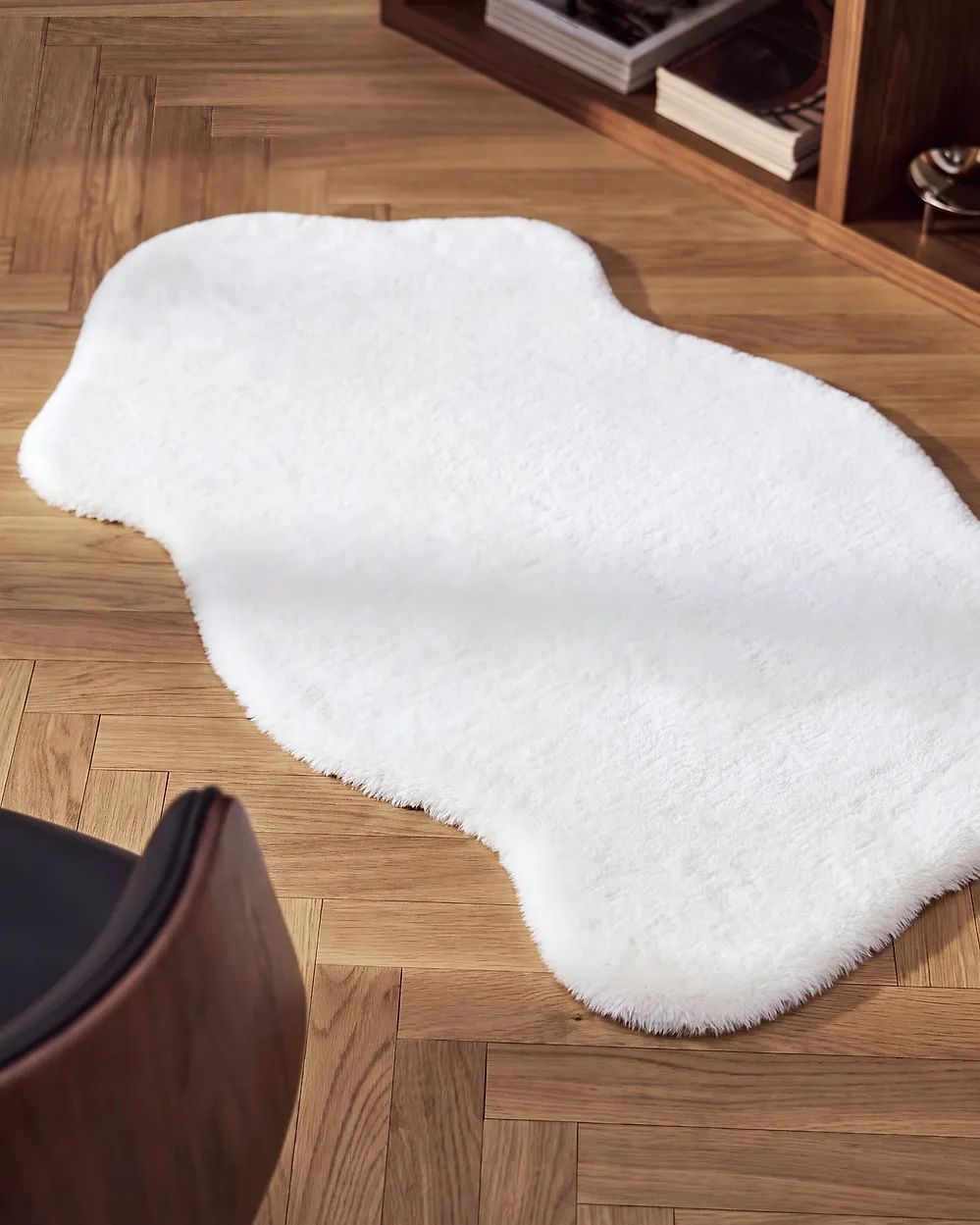 Faux Fur Rug UNDARA Beige 60 x 90 cm_1179755