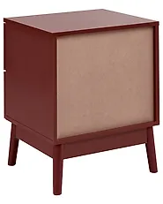 2 Drawer Bedside Table BOULIA Burgundy_1169423