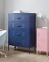 Chest of Drawers ENAGO Metal Navy Blue
