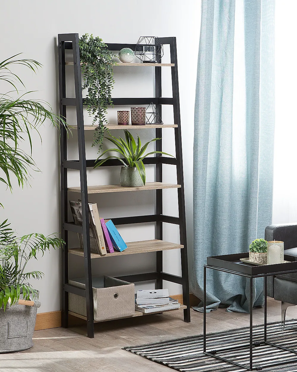 5 Tier Shelving Unit CROYDON 163 cm Black_1187276