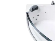Vasca idromassaggio angolare con LED TAMULA 148 x 66 cm Bianco_1029598