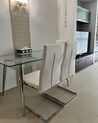 Sada 2 bílých jídelních židlí z umělé kůže ROCKFORD_883311