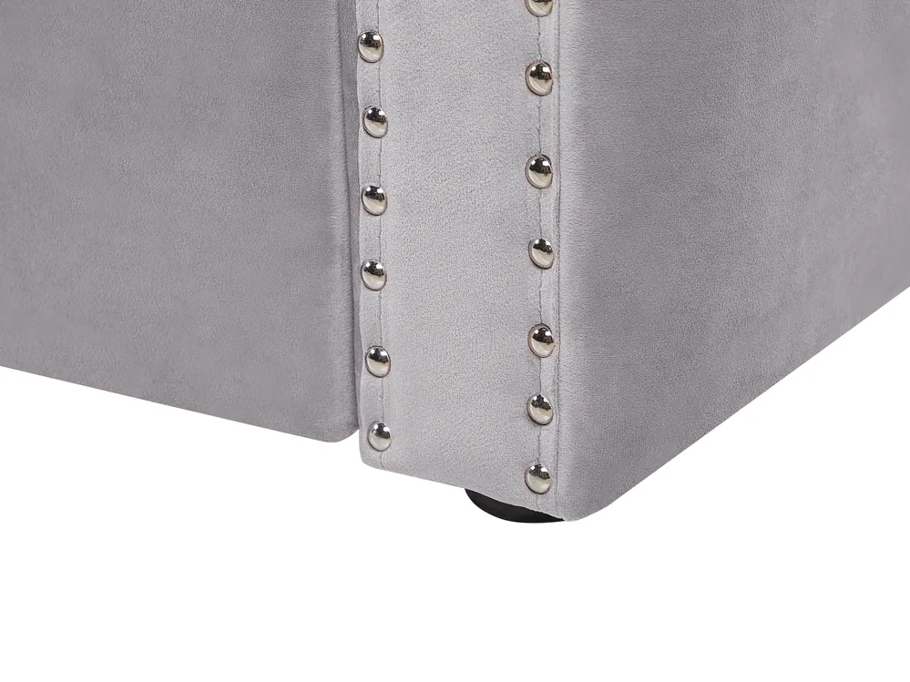 Trundle Bed Velvet GASSIN 90 x 200 cm (EU Single) Grey_779260