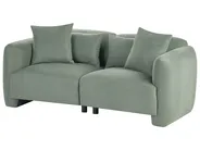 Sofa 3 Seater EKENES Fabric Light Green_1074204