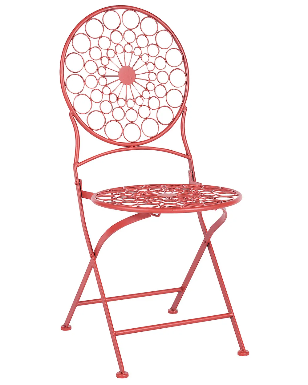 Set of 2 Garden Chairs SCARIO Metal Red_856034