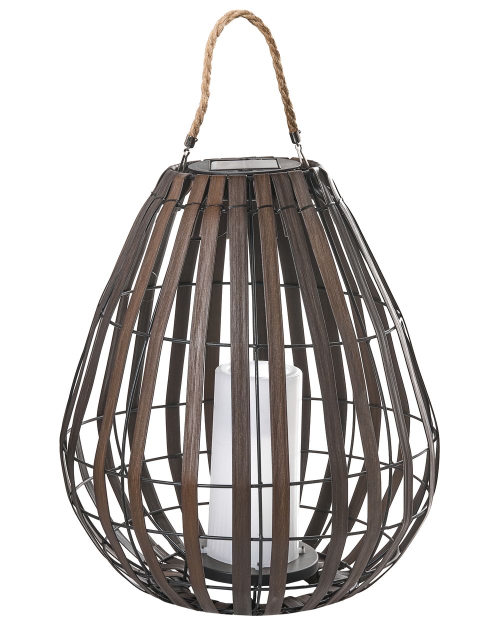 Solar Powered Lantern LUFUPA 61 cm Dark Brown