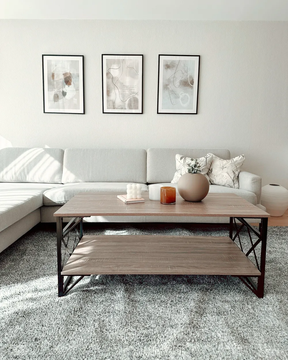 Tappeto Shaggy DEMRE Grigio 200 x 300 cm_982987