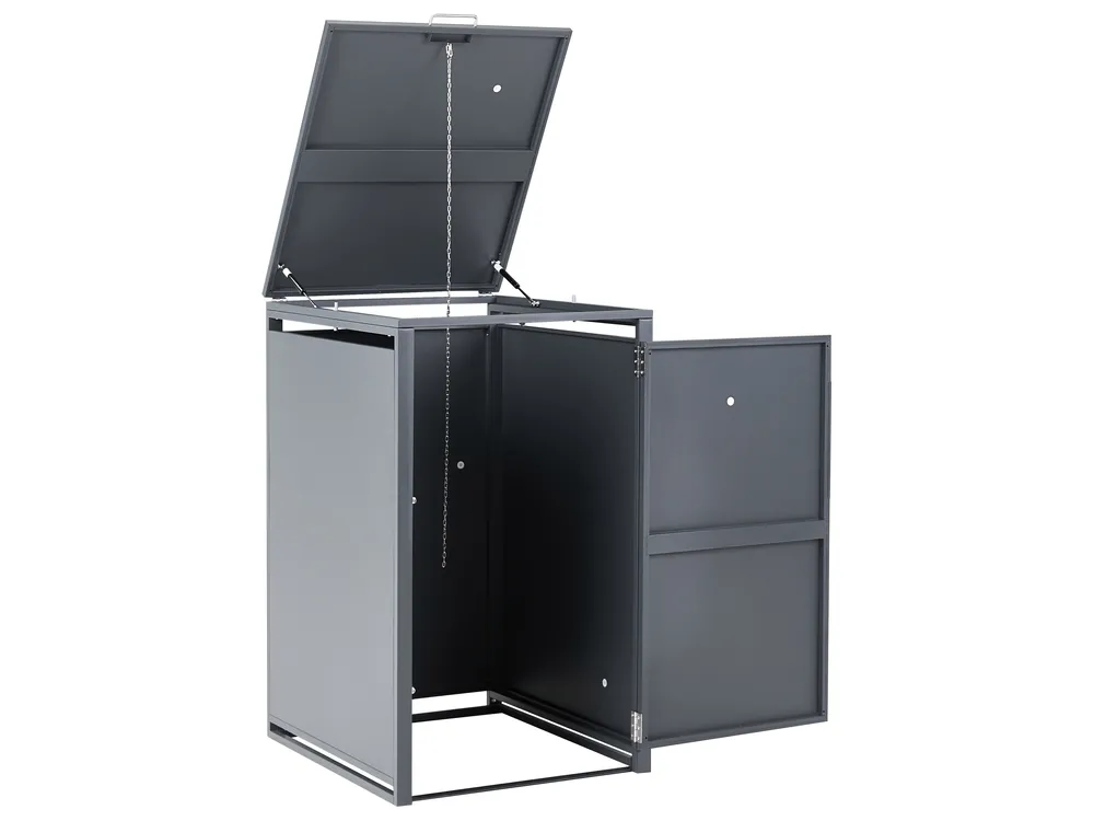 Wheelie Bin Store 240 L PIACENZA Metal Dark Grey_1073497