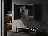 Armario de pared con espejo para baño NAVARRA 60 cm x 60 cm Negro