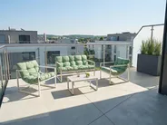 Garden Lounge Set with Table 4 Seater GARDA Metal Green_1035722