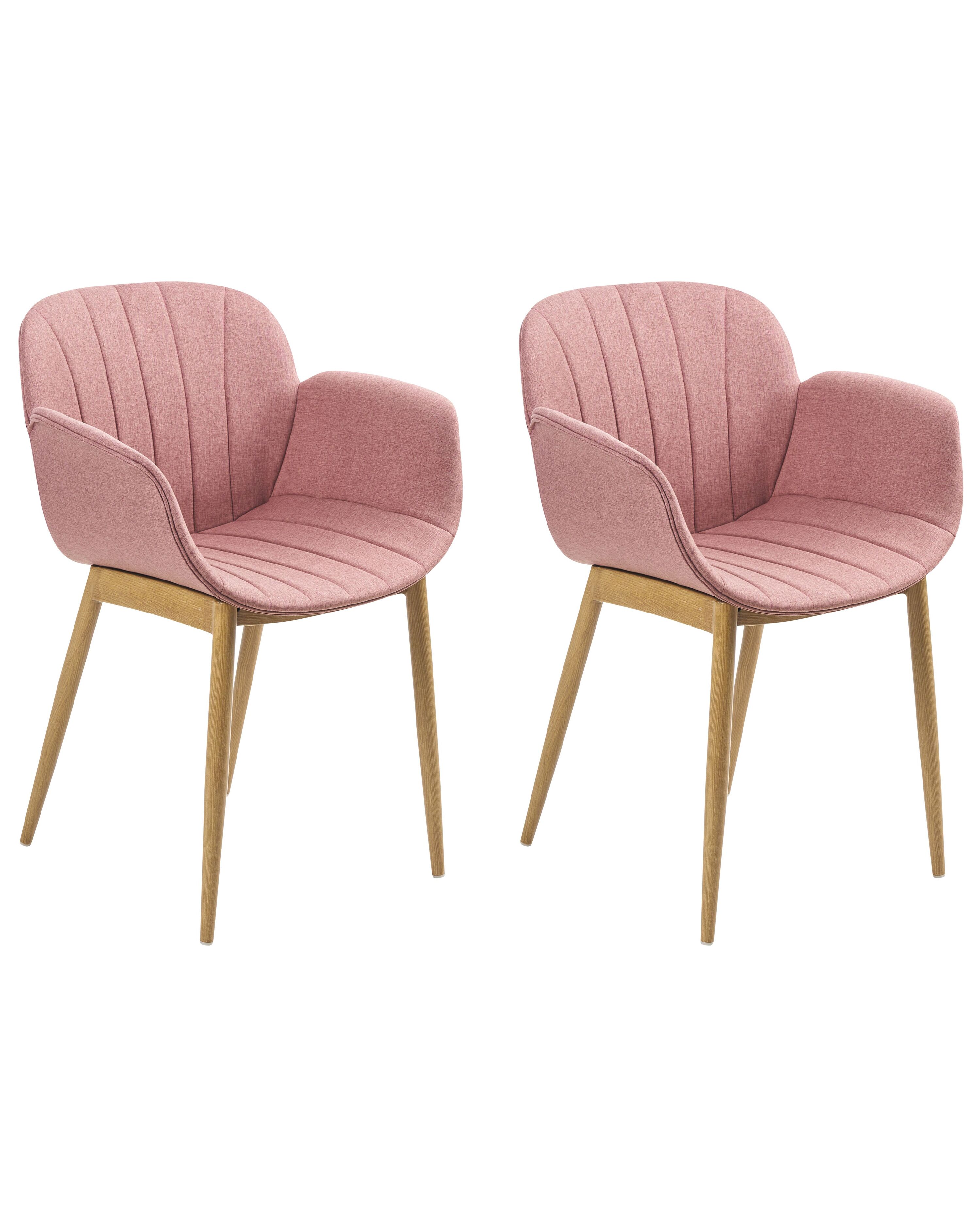 Furnihaus Eetkamerstoel Oscar - Velvet Roze - Set van 2 | Leen Bakker Furnihaus Eetkamerstoel Oscar - Velvet Roze - Set van 2 | Leen Bakker
