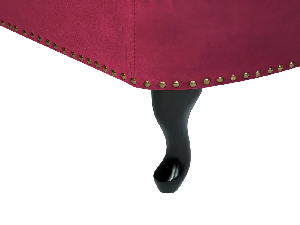 Chaise Longue En Velours Rouge Foncé Et Pieds Dorés Deux Places Banquette Capitonnee Ideale Pour Chambre Ou Salon Glamour Elegant 98461110