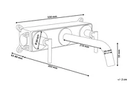 rubinetto miscelatore da parete per lavabo ISHINCA Ottone Nero_996050
