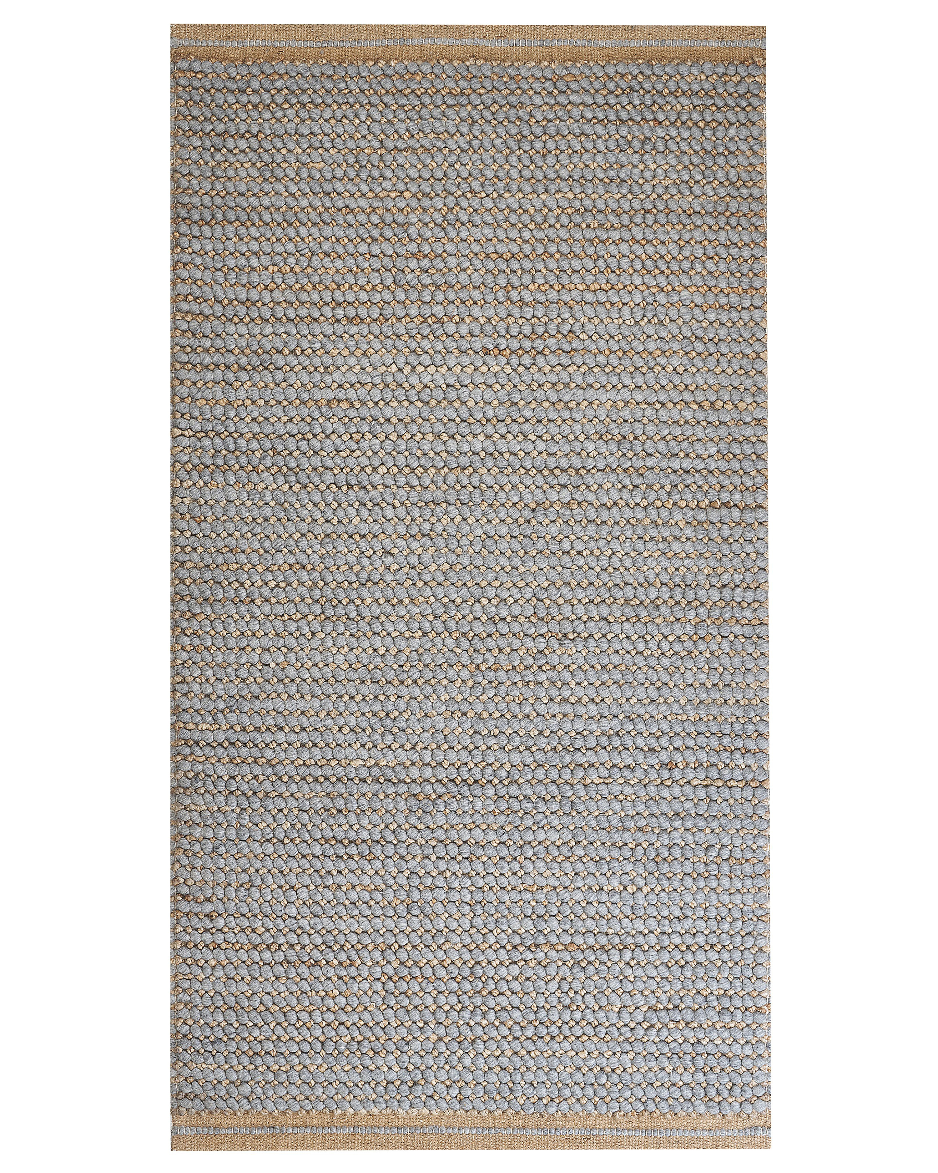 Szürke gyapjúszőnyeg 80 x 150 cm BANOO_845611