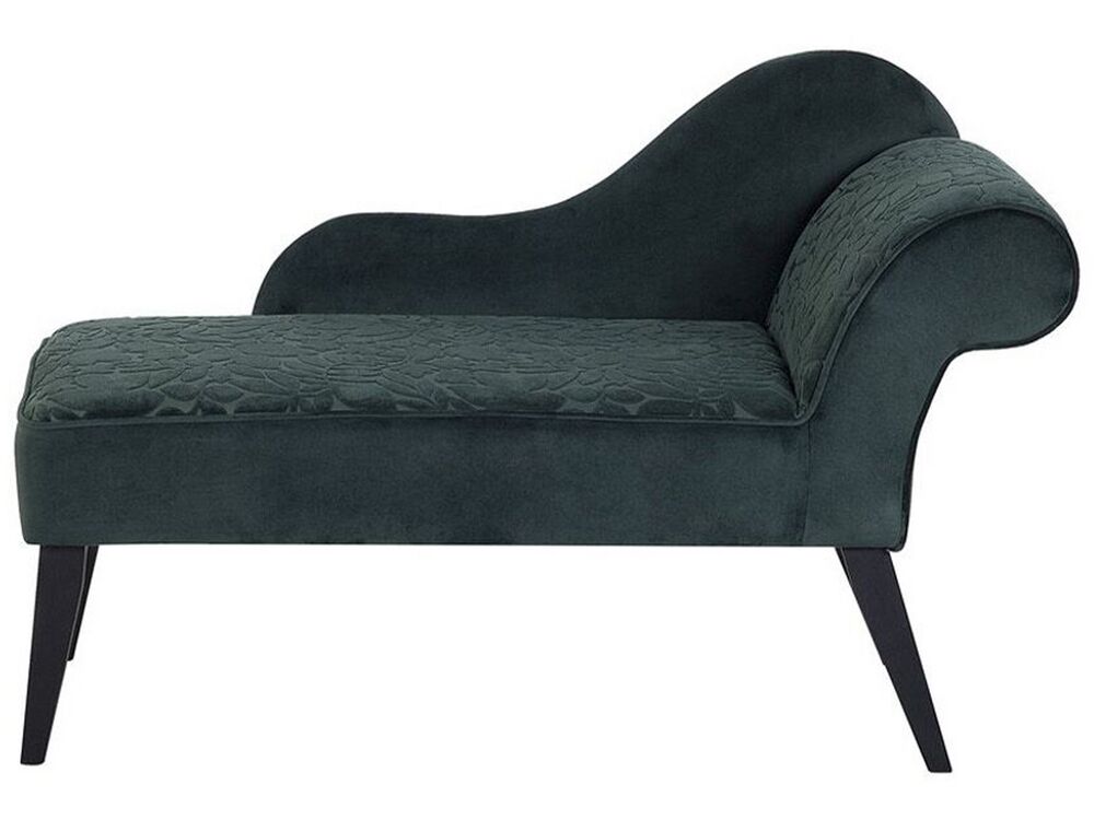 Chaise longue côté droit BIARRITZ Velours Vert foncé