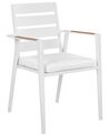 Lot de 6 chaises de jardin blanc TAVIANO_922708