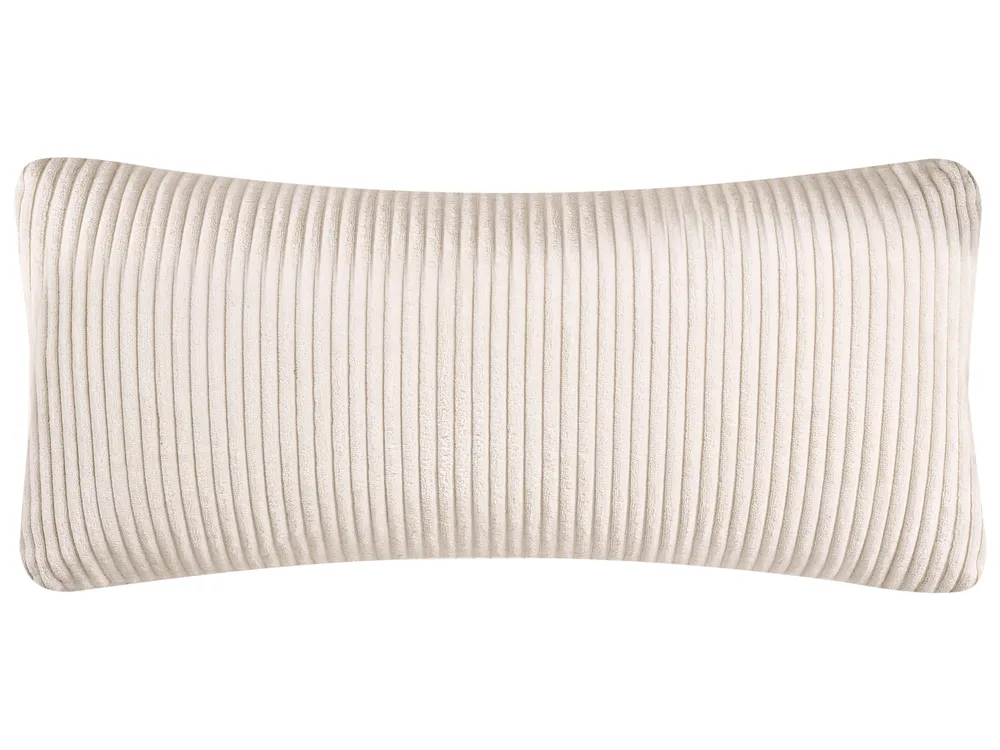 Corner Sofa 4 Seater IKAST Corduroy Beige Left Hand_959921
