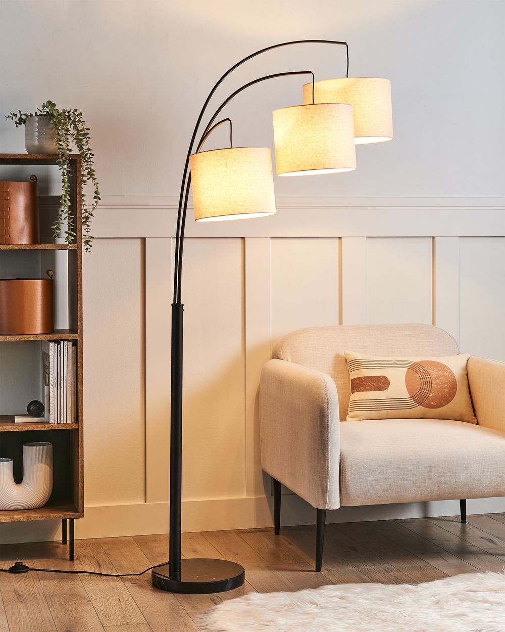 Lampada da pavimento CARONI Lino Beige