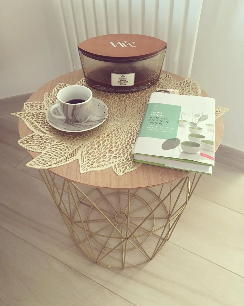 Side Table LANARK with Storage Gold_769306