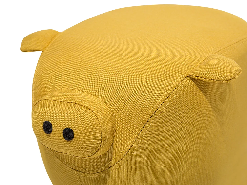 Animal Stool PIGGY Pig Fabric Yellow_710644