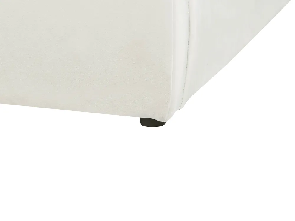 Bed Velvet BAJONNA 180 x 200 cm (EU Super King) Off-White_1009611