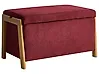 Upholstered Storage Bench EDLAND Fabric Burgundy