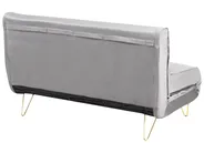 Sofa Bed 2 Seater VESTFOLD Velvet Grey_937881