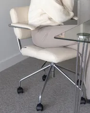 Desk Chair CANDOR Faux Leather Off-White_1039258