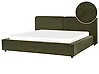 Bed Boucle LINARDS 180 x 200 cm (EU Super King) Dark Green