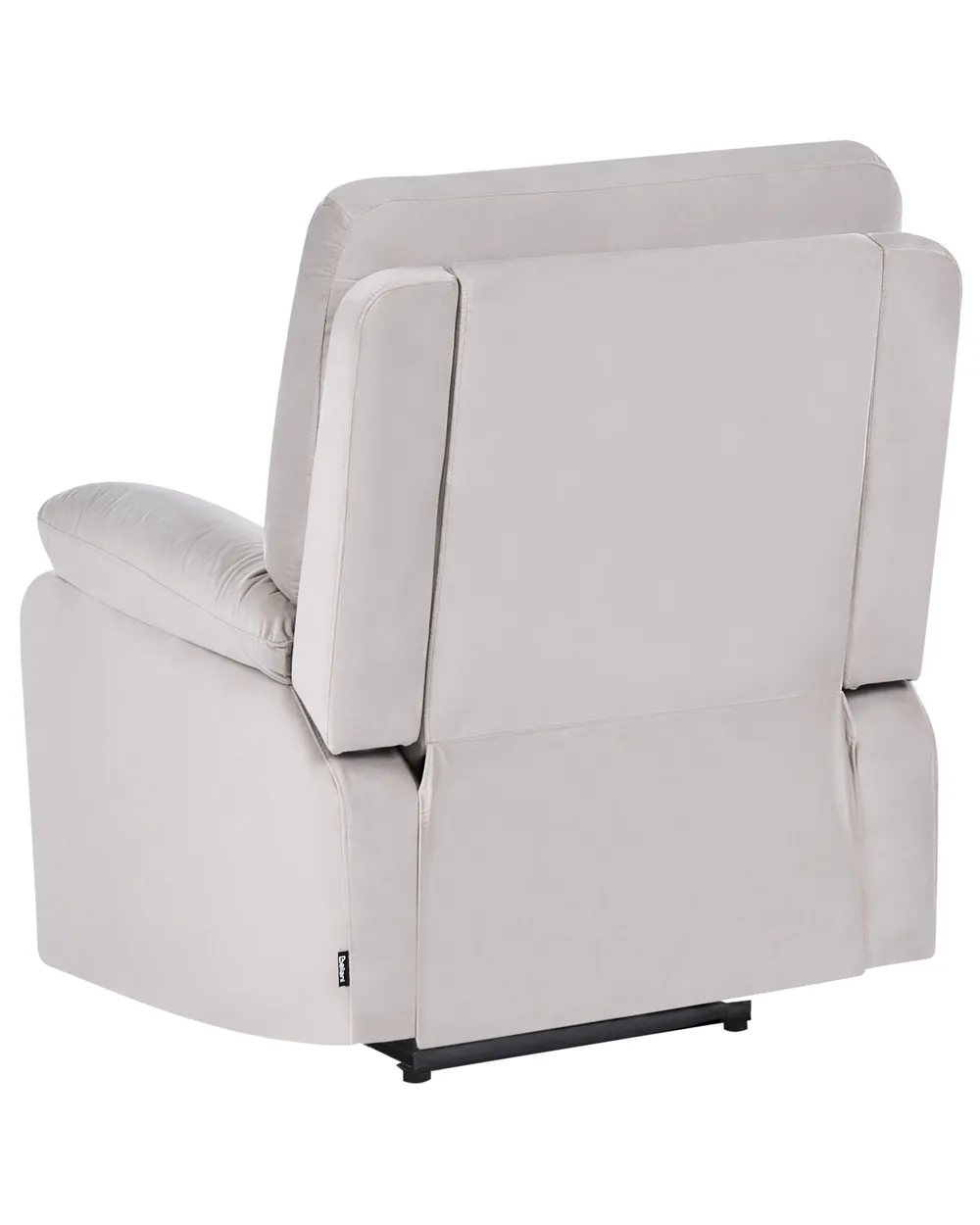 Electric Recliner Chair BERGEN with Footrest Velvet Light Beige_1064777