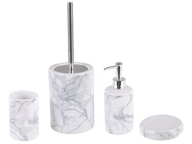 Set de accesorios de baño 4 piezas de cerámica blanca ARAUCO
