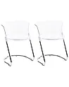 Set of 2 Dining Chairs OSHKOSH Transparent