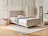 Bed Velvet LUNAN 120 x 200 cm (EU Small Double) Taupe