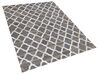 Kožený koberec v šedé a béžové barvě 160 x 230 cm ROLUNAY _780562