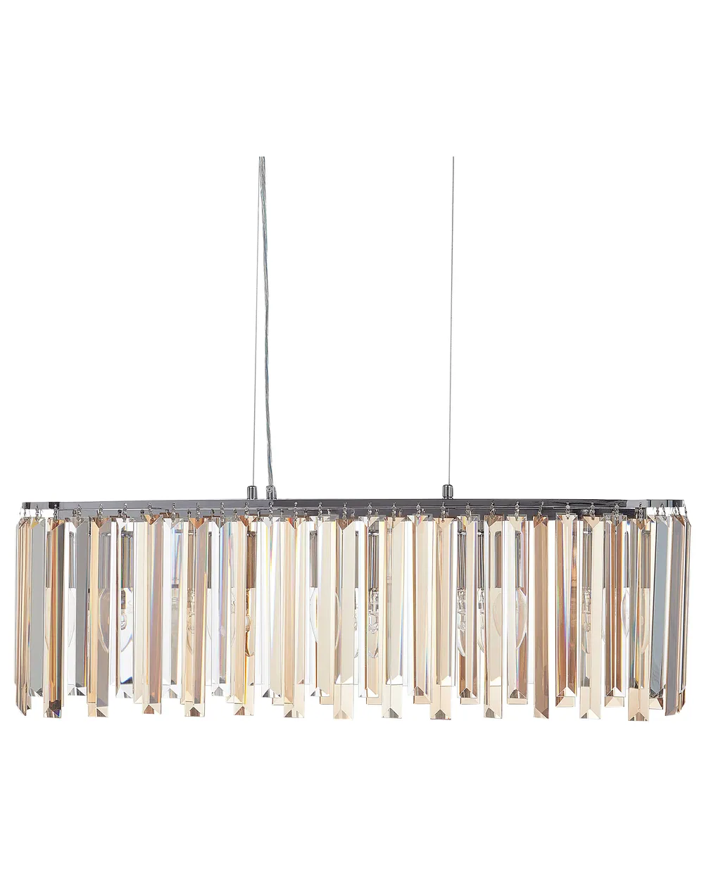 Ljuskrona MANDEO Glas Silver