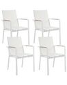 Sada 4 záhradných stoličiek biela BUSSETO_922744