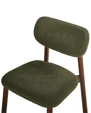 Set di 2 sedie da pranzo MILLS Bouclé Marrone/Verde_975908