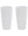 Set di 2 vasi polvere di pietra bianco ⌀ 32 cm TSERIA_844431