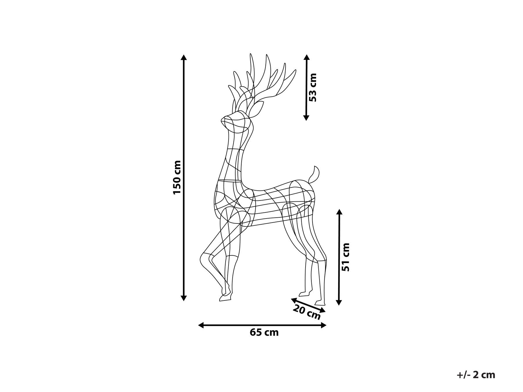 Outdoor LED Decoration Reindeer 150 cm Silver HELLA_880622 Outdoor LED Decoration Reindeer 150 cm Silver HELLA_880622