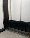 Fekete bársony ülőpad 118 x 42 cm PATERSON_923601