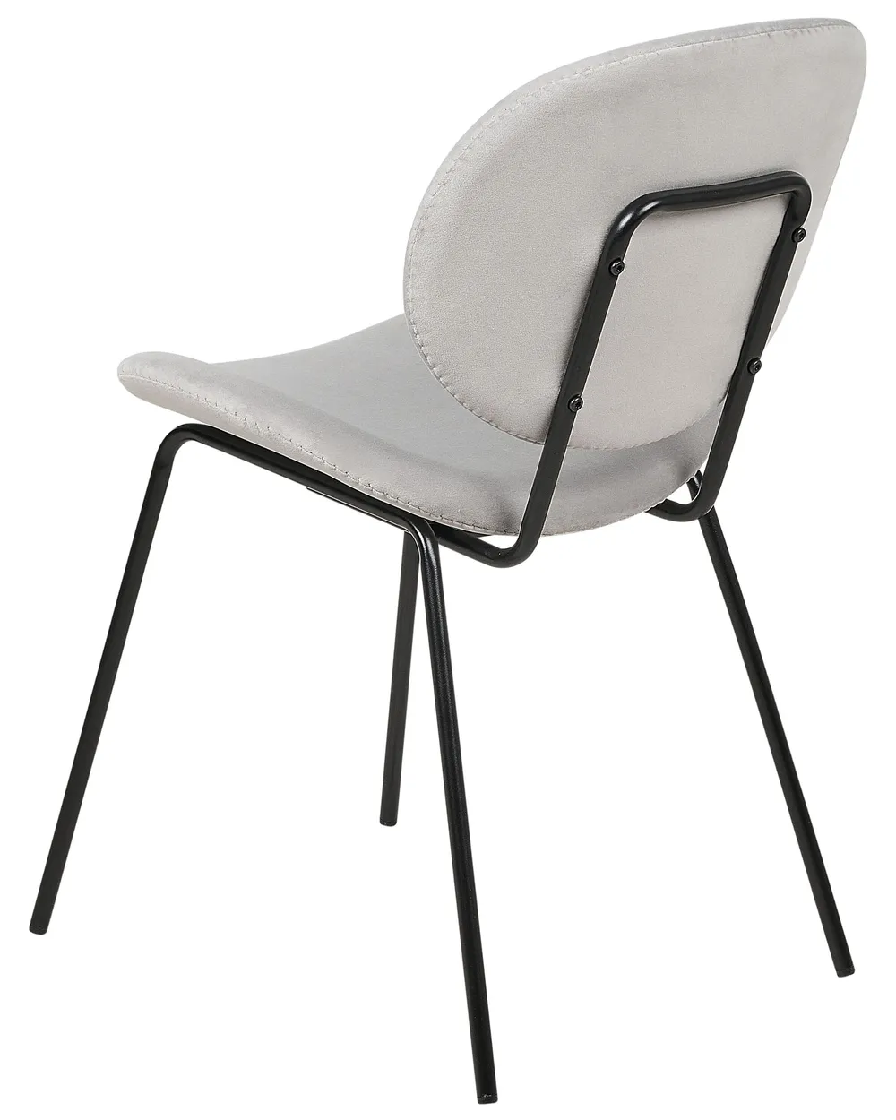 Set of 2 Dining Chairs LUANA Velvet Light Grey_881209